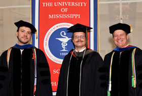 Distinguished Teaching Scholars John Rimoldi (left), Gary Theilman and David McCaffrey