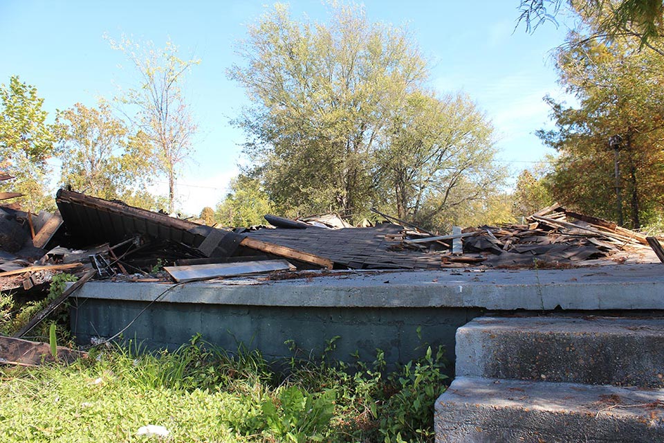 Image of Shotgun Shacks after demolition
